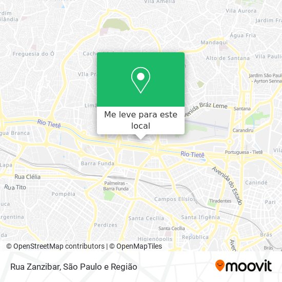Rua Zanzibar mapa