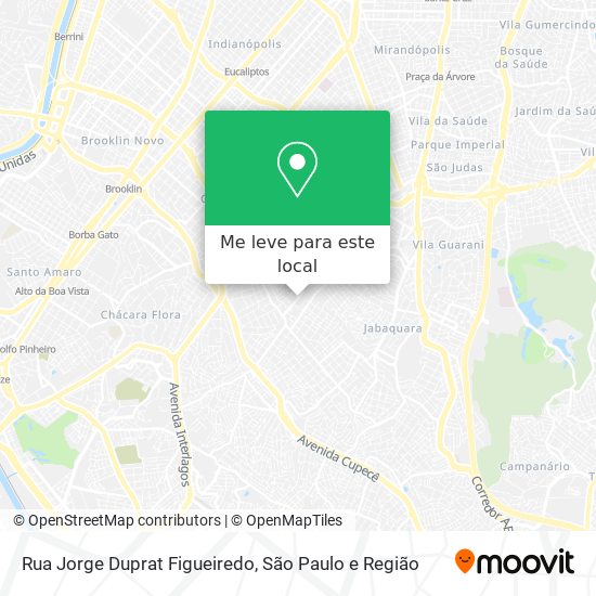 Rua Jorge Duprat Figueiredo mapa