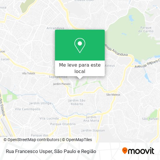Rua Francesco Usper mapa
