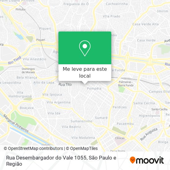 Rua Desembargador do Vale 1055 mapa