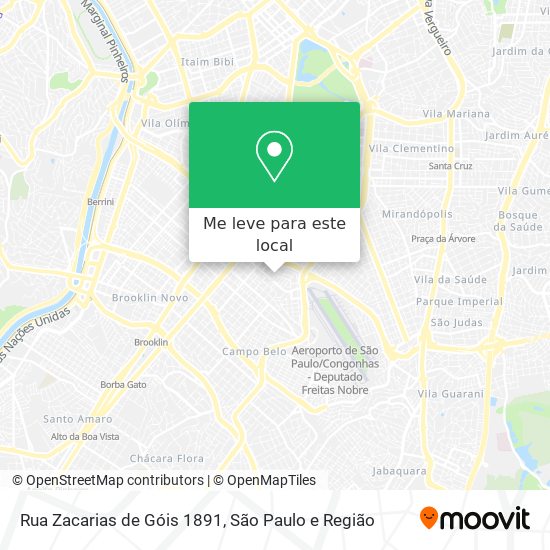 Rua Zacarias de Góis 1891 mapa