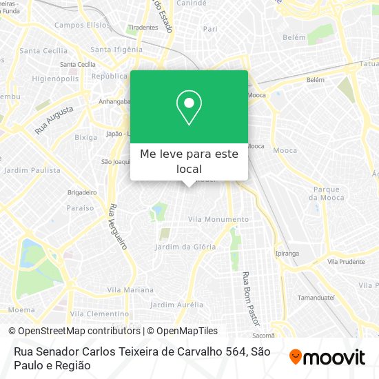Rua Senador Carlos Teixeira de Carvalho 564 mapa