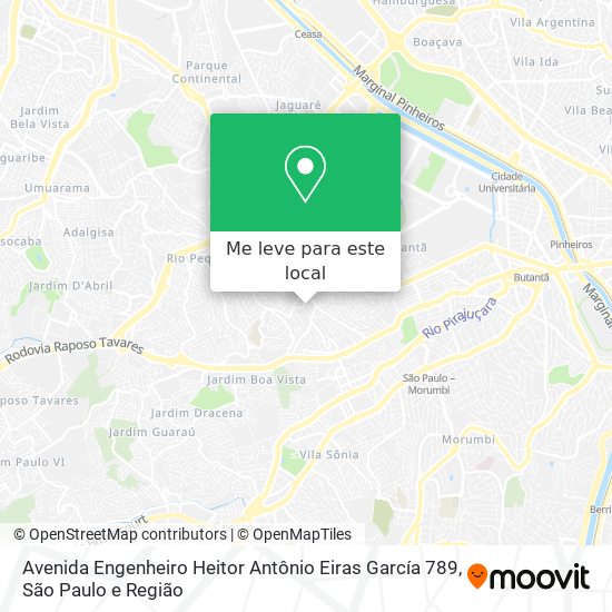 Avenida Engenheiro Heitor Antônio Eiras García 789 mapa