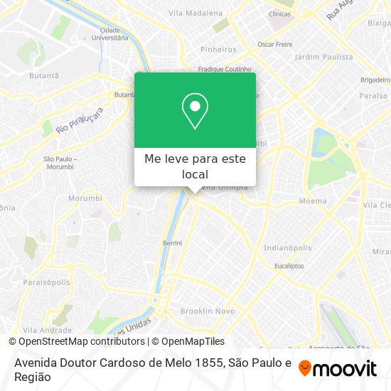 Avenida Doutor Cardoso de Melo 1855 mapa