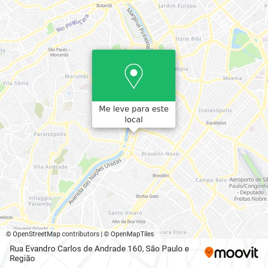 Rua Evandro Carlos de Andrade 160 mapa