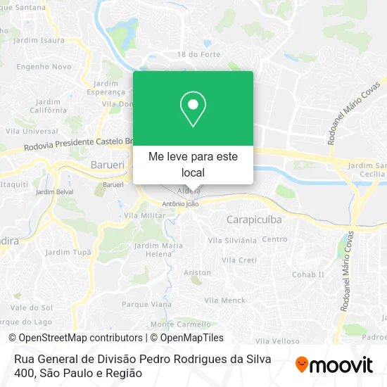 Rua General de Divisão Pedro Rodrigues da Silva 400 mapa