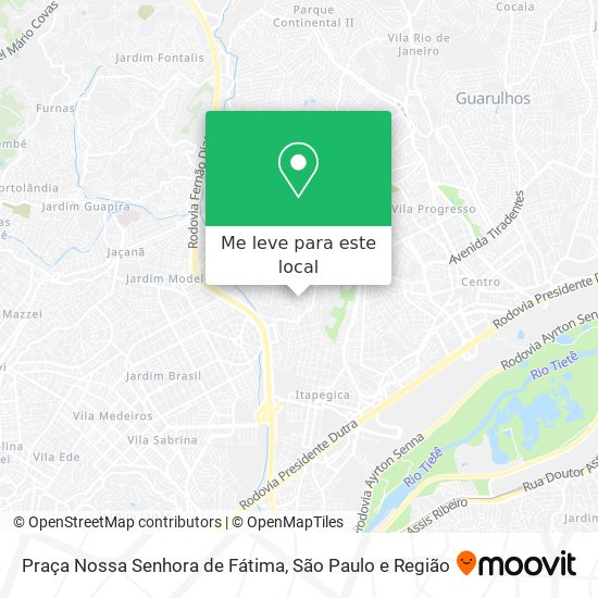 Praça Nossa Senhora de Fátima mapa