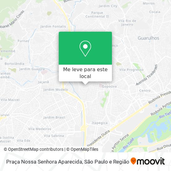 Praça Nossa Senhora Aparecida mapa