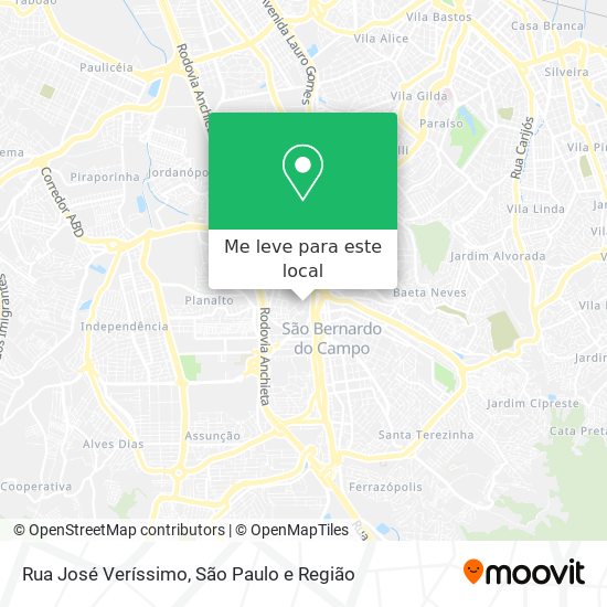 Rua José Veríssimo mapa