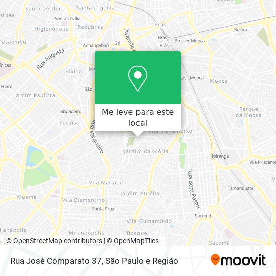 Rua José Comparato 37 mapa