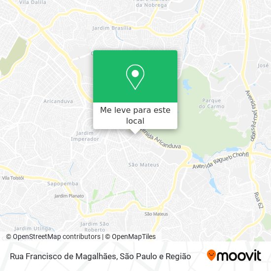 Rua Francisco de Magalhães mapa