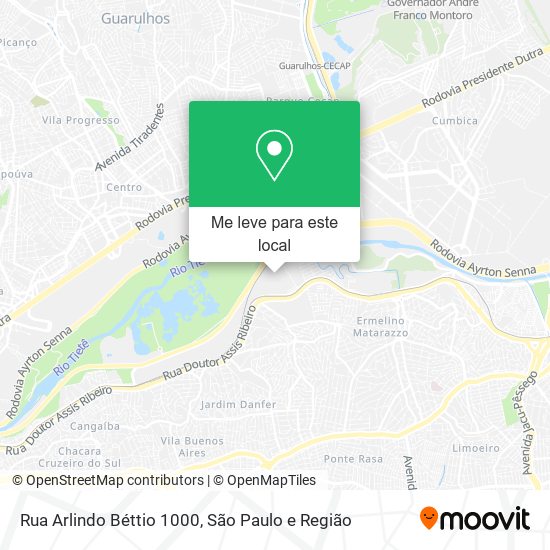 Rua Arlindo Béttio 1000 mapa