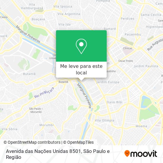 Avenida das Nações Unidas 8501 mapa