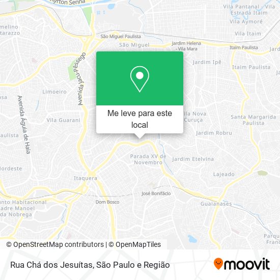 Rua Chá dos Jesuítas mapa