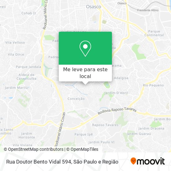 Rua Doutor Bento Vidal 594 mapa