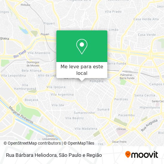 Rua Bárbara Heliodora mapa