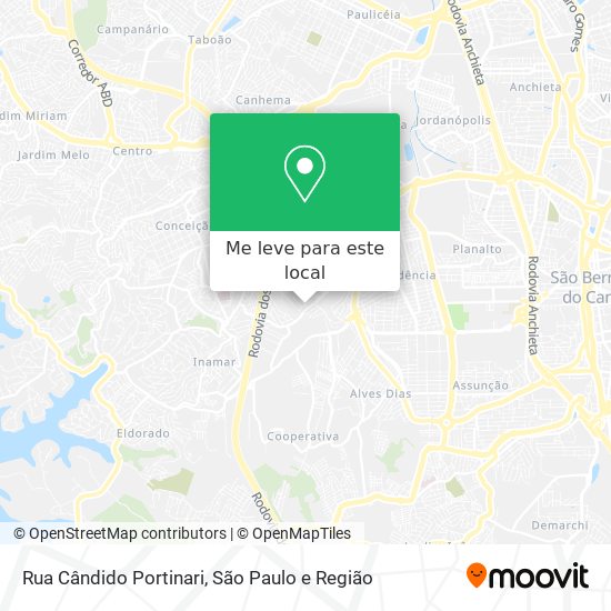 Rua Cândido Portinari mapa