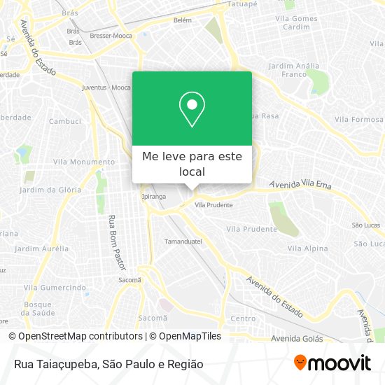 Rua Taiaçupeba mapa