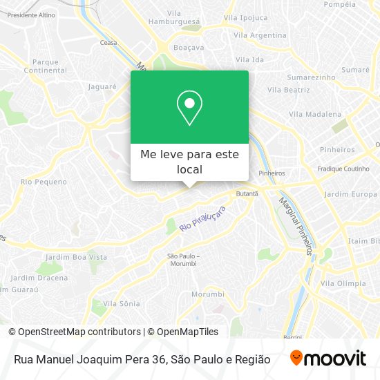 Rua Manuel Joaquim Pera 36 mapa