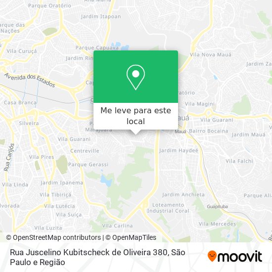 Rua Juscelino Kubitscheck de Oliveira 380 mapa