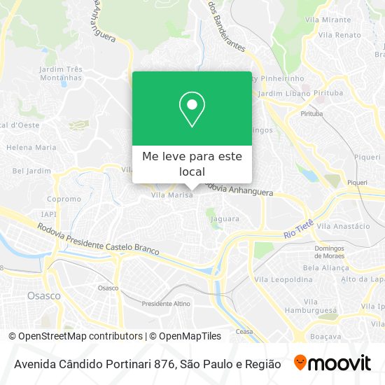 Avenida Cândido Portinari 876 mapa