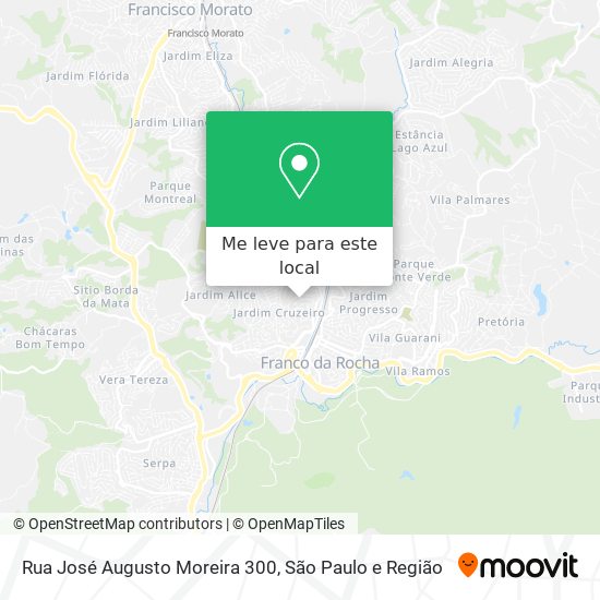 Rua José Augusto Moreira 300 mapa