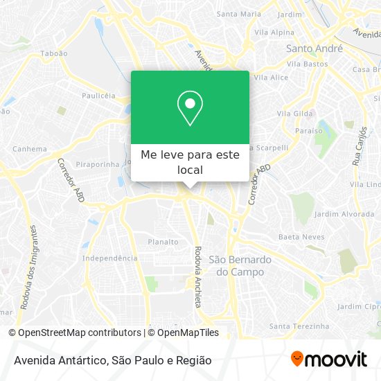 Avenida Antártico mapa