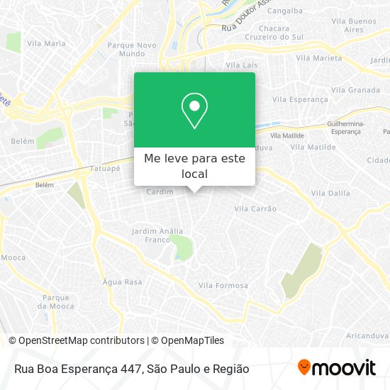 Rua Boa Esperança 447 mapa