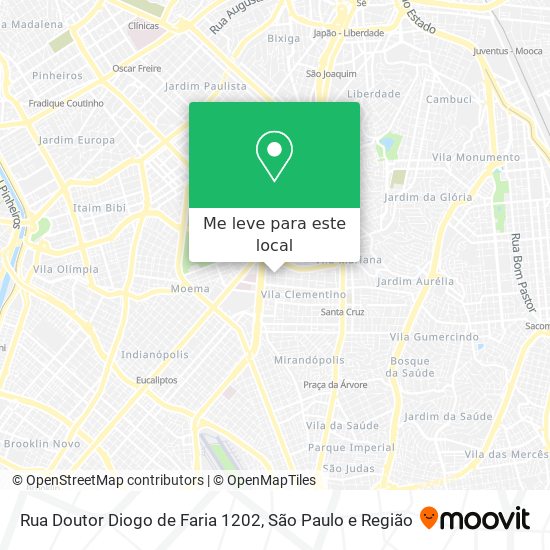 Rua Doutor Diogo de Faria 1202 mapa