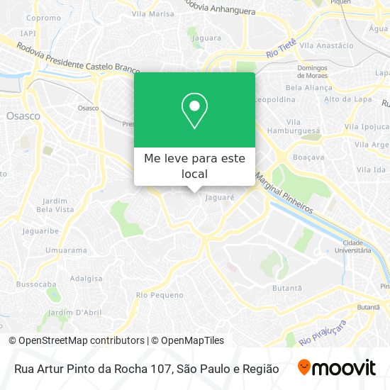Rua Artur Pinto da Rocha 107 mapa