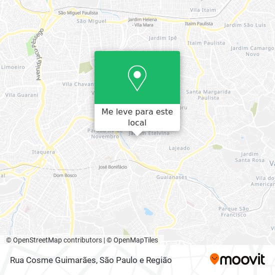 Rua Cosme Guimarães mapa