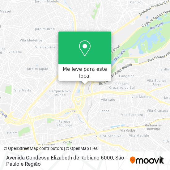 Avenida Condessa Elizabeth de Robiano 6000 mapa