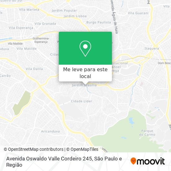 Avenida Oswaldo Valle Cordeiro 245 mapa