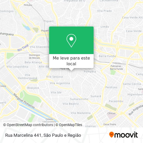 Rua Marcelina 441 mapa