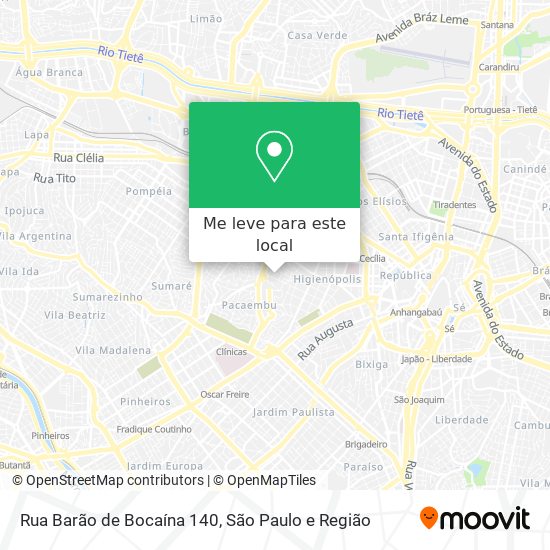 Rua Barão de Bocaína 140 mapa