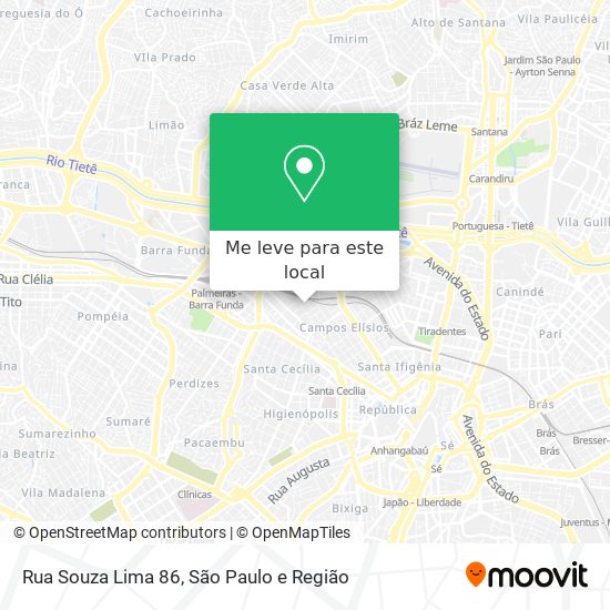 Rua Souza Lima 86 mapa