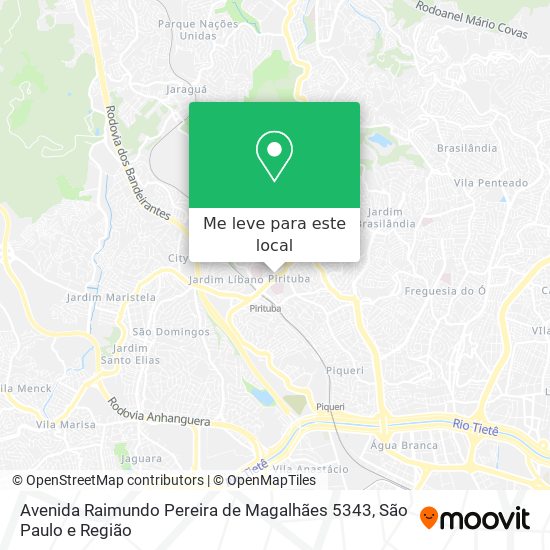 Avenida Raimundo Pereira de Magalhães 5343 mapa