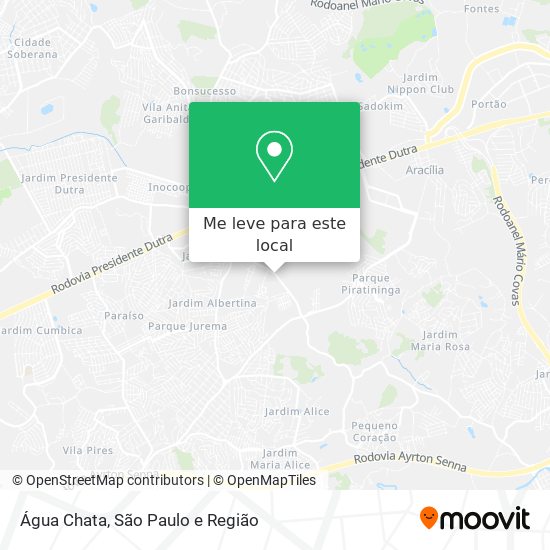 Água Chata mapa