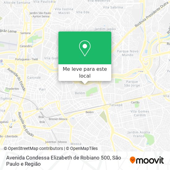 Avenida Condessa Elizabeth de Robiano 500 mapa