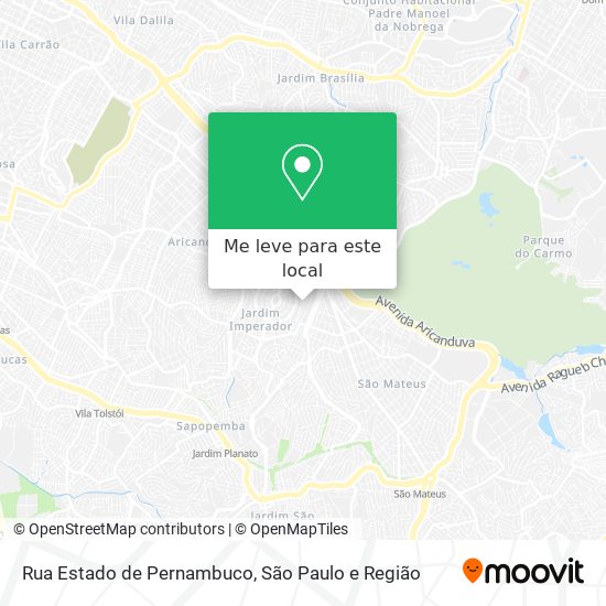 Rua Estado de Pernambuco mapa