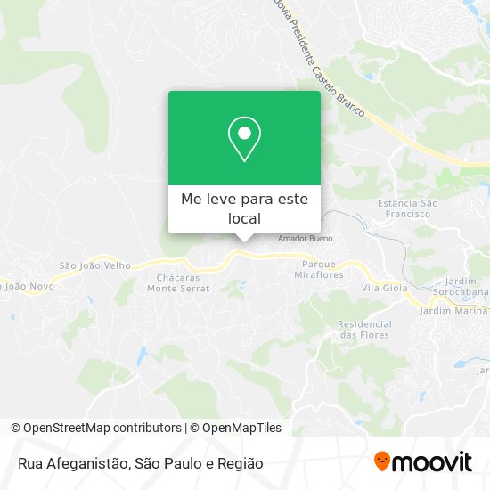 Rua Afeganistão mapa