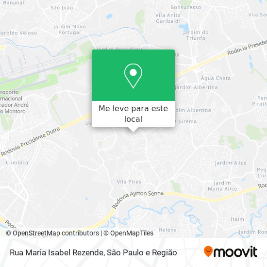Rua Maria Isabel Rezende mapa
