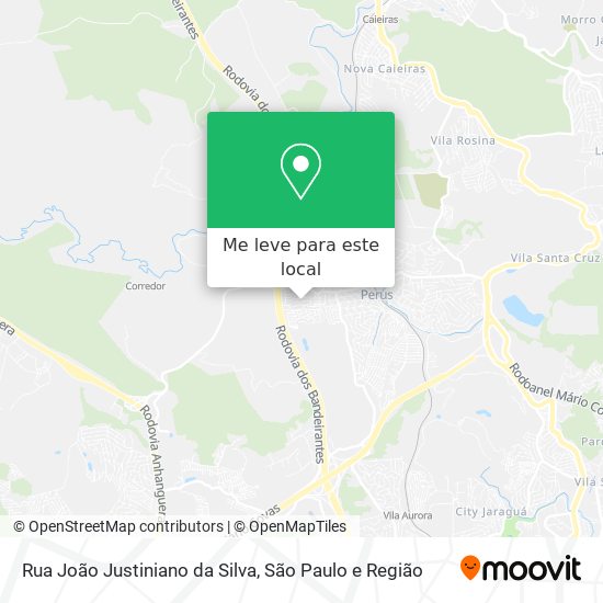 Rua João Justiniano da Silva mapa