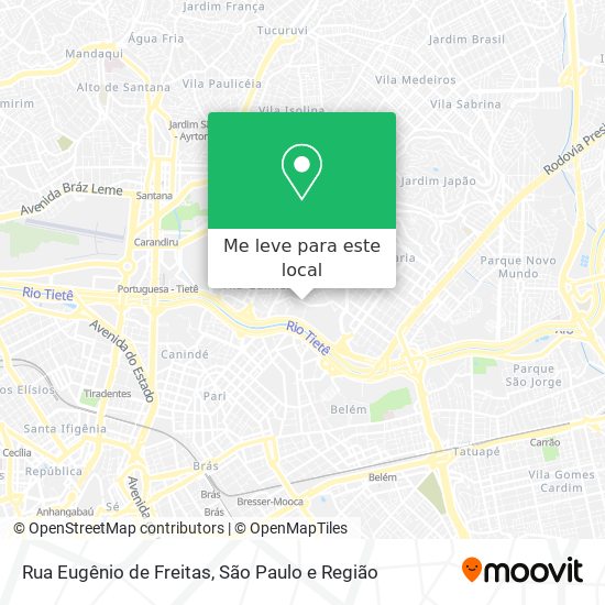 Rua Eugênio de Freitas mapa