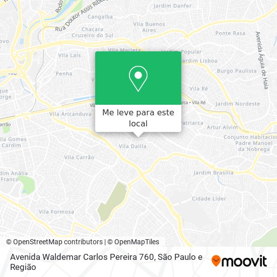 Avenida Waldemar Carlos Pereira 760 mapa