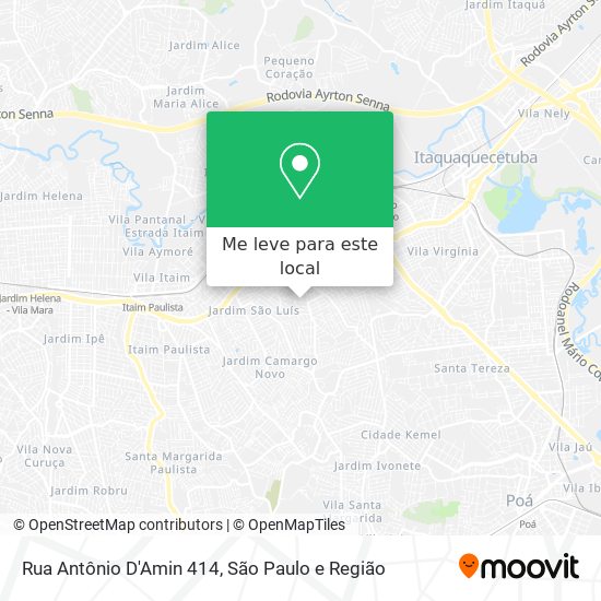 Rua Antônio D'Amin 414 mapa