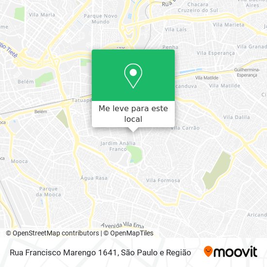 Rua Francisco Marengo 1641 mapa