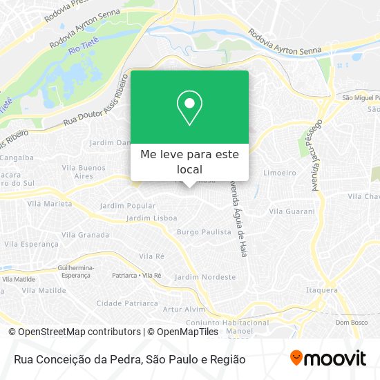 Rua Conceição da Pedra mapa