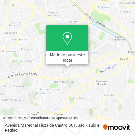 Avenida Marechal Fiúza de Castro 861 mapa