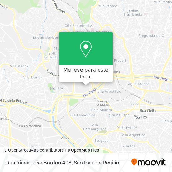 Rua Irineu José Bordon 408 mapa